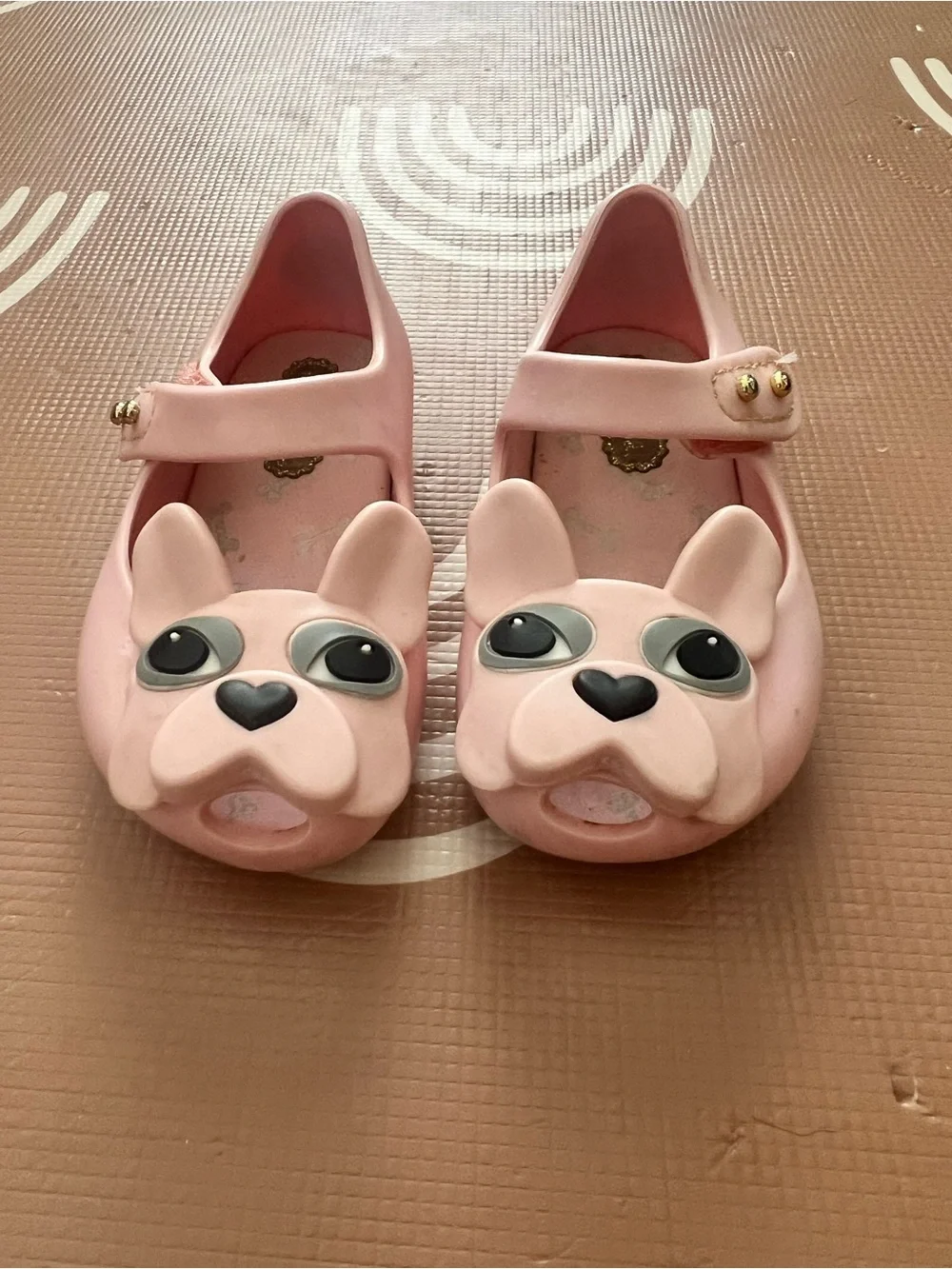 Mini Melissa Pink Bulldog Mary Jane Sandals